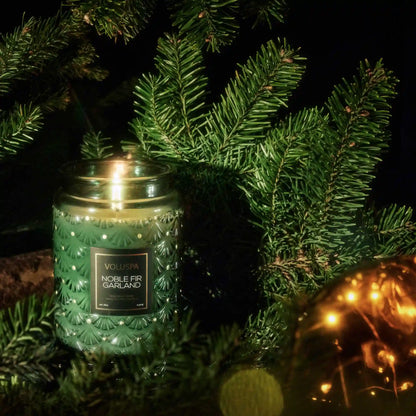 Noble Fir Garland - Large Jar Candle