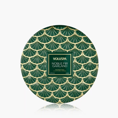 Noble Fir Garland - 3 Wick Tin Candle