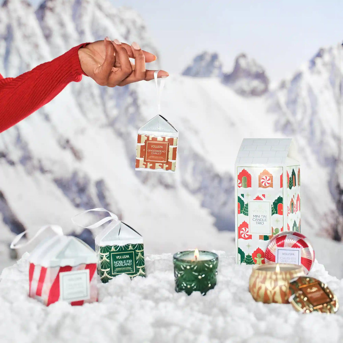 Gingerbread Chalet - Ornament Pedestal Candle
